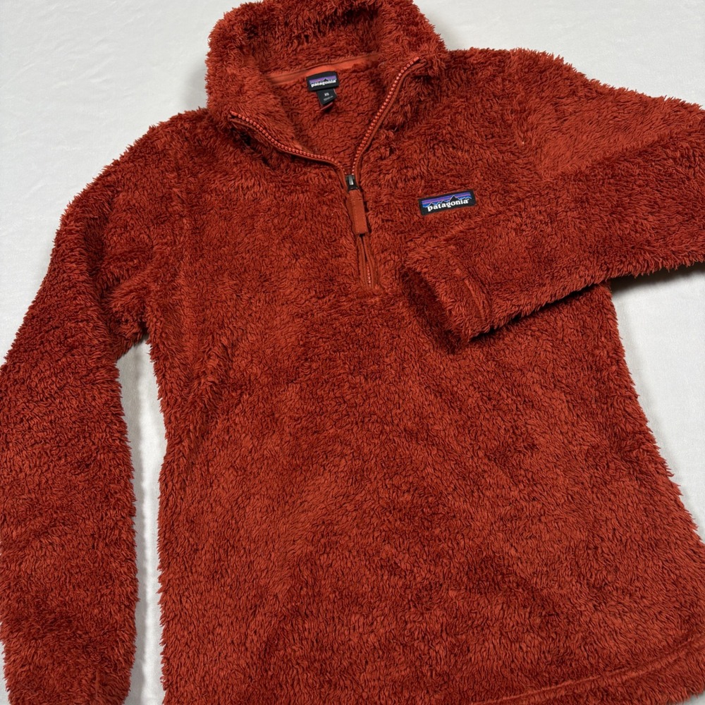 Patagonia Pullover Womens XS Los Gatos 1/4 Zip Rust Orange 25235 Fleece Pullover